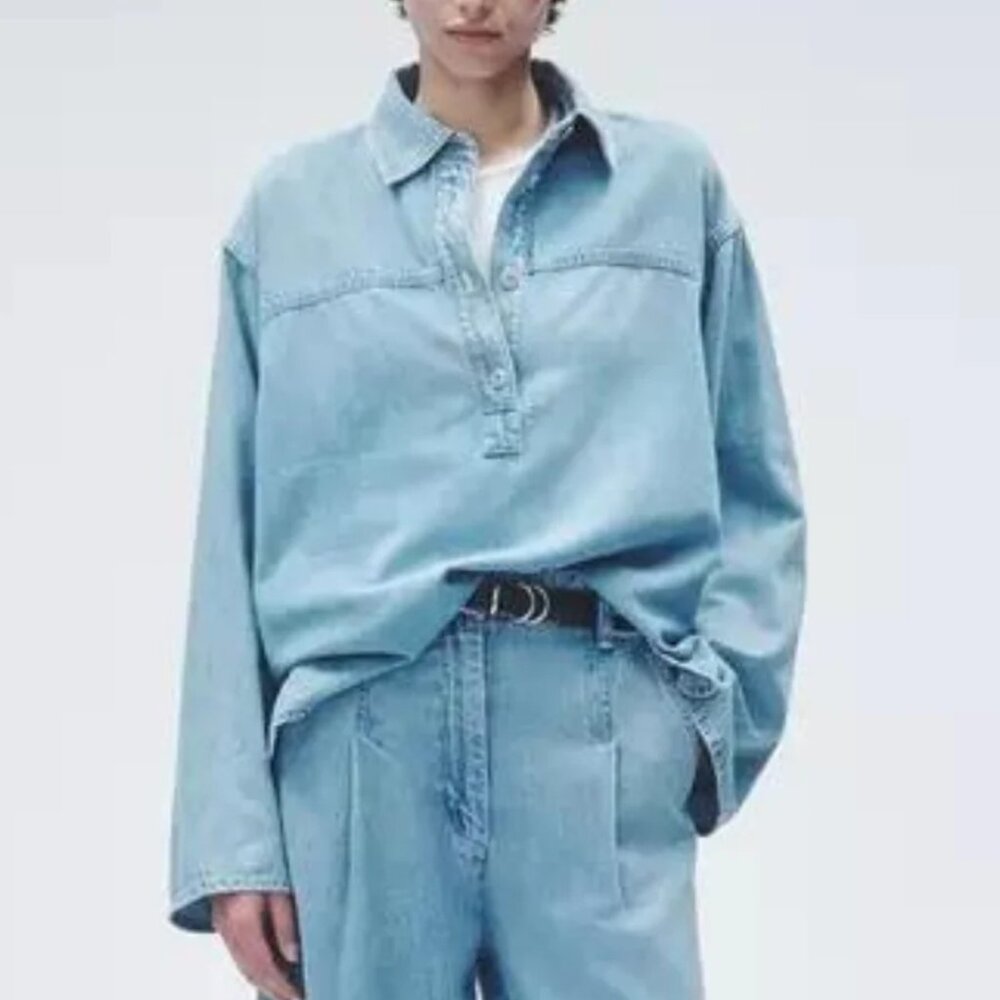 Rag & Bone Emily Popover Shirt Billie Wash